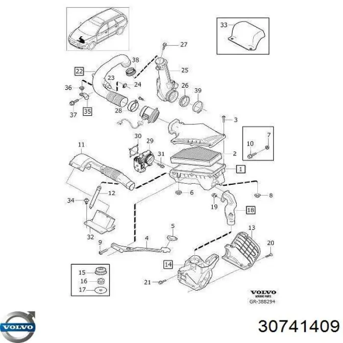 30741409 Volvo Consola do gerador