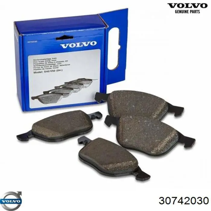 Sapatas do freio dianteiras de disco Volvo 30742030 preço, a partir de 28,17 USD