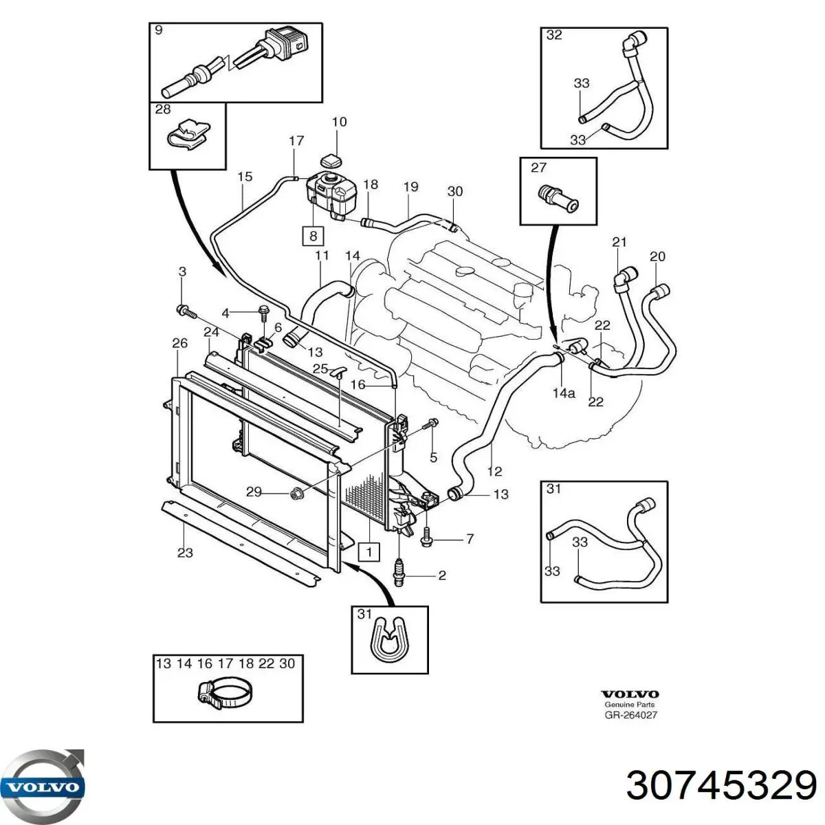  Volvo 30745329 preço, a partir de 71,19 USD
