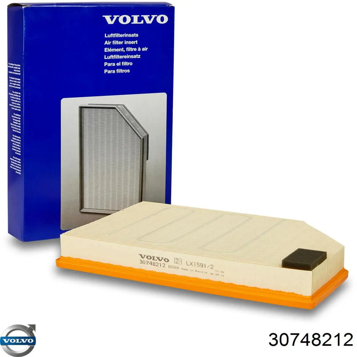 Filtro de ar Volvo 30748212 preço, a partir de 16,24 USD