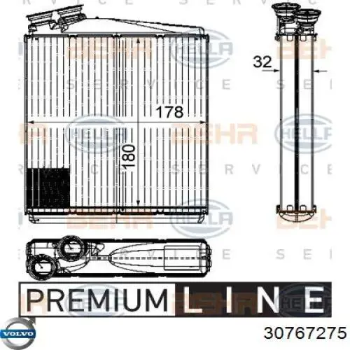 Compre 30767275 Volvo Radiador de forno (de aquecedor)