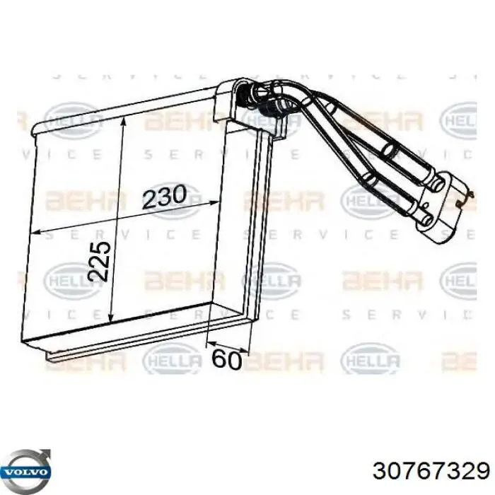 Vaporizador de aparelho de ar condicionado Volvo 30767329 preço, a partir de 63,10 USD