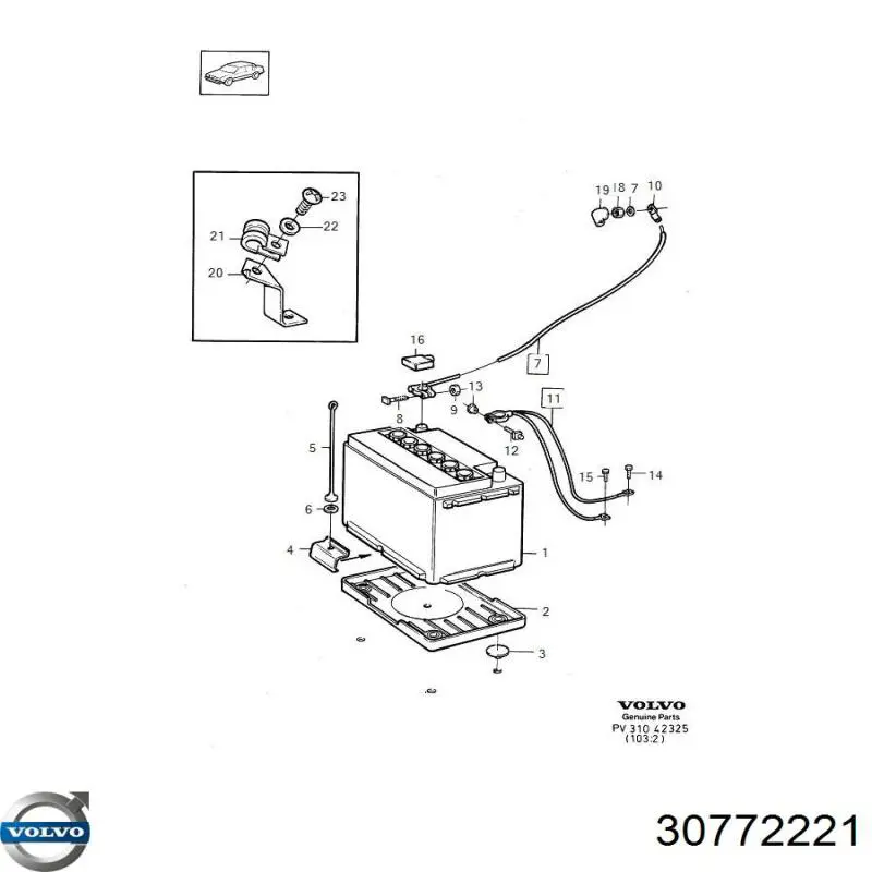 Compre 30772221 Volvo Bateria recarregável (PILHA)