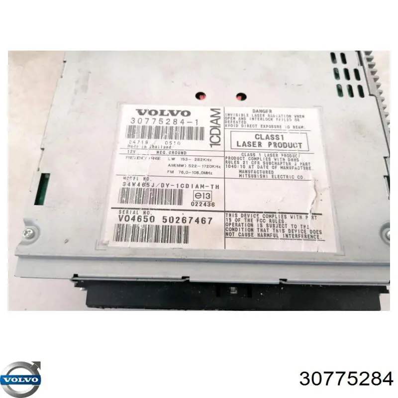 Compre 30752578 Volvo Aparelhagem de som (rádio AM/FM)