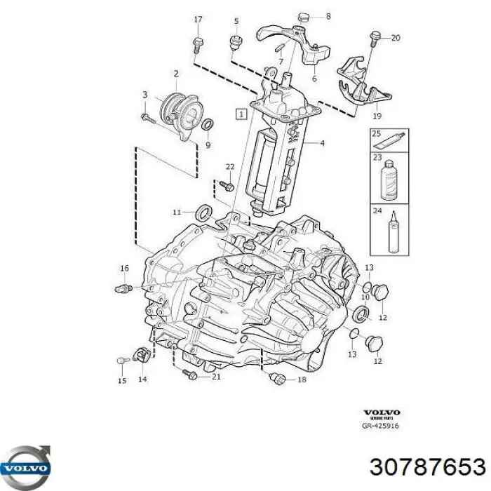 30787653 Volvo Cilindro de trabalho de embraiagem montado com rolamento de desengate