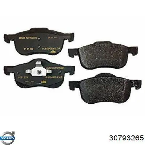 30793265 Volvo Sapatas do freio dianteiras de disco