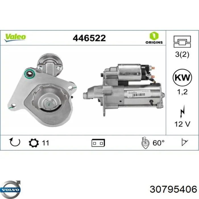 Compre 30795406 Volvo Motor de arranco