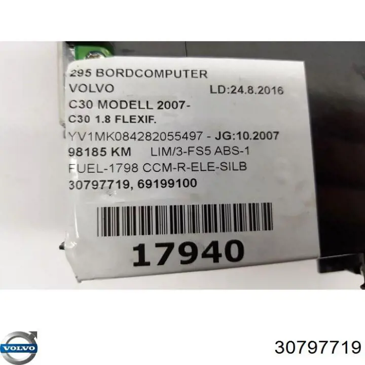  Mostrador multifuncional Volvo C30 hatchback (M) (2006 - 2012) 