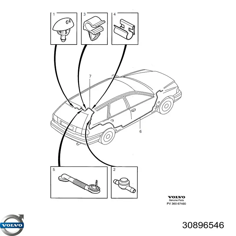 Compre 30896546 Volvo Válvula de retenção de fluido para lavador de pára-brisas