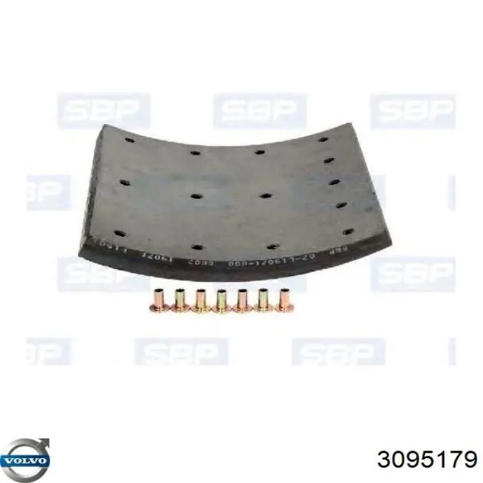 21534385 Volvo Placa sobreposta do freio traseira (TRUCK)