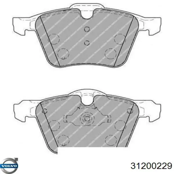 Sapatas do freio dianteiras de disco Volvo 31200229 preço, a partir de 32,83 USD