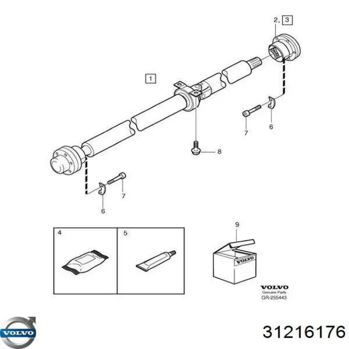 Compre 31216176 Volvo Junta homocinética traseira da junta universal dianteira