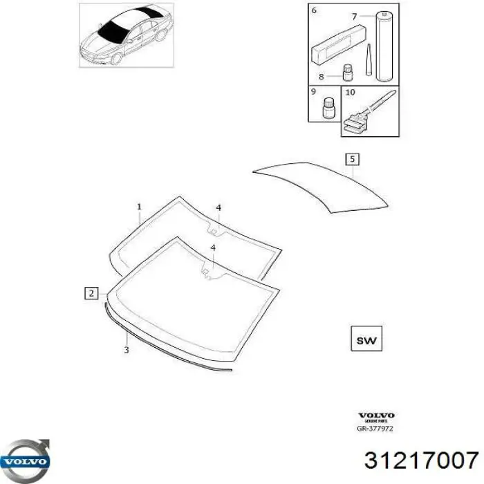 Pára-brisas Volvo 31217007 preço, a partir de 158,57 USD