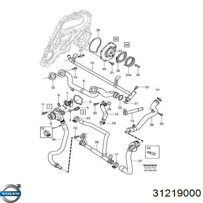 Bomba de água (bomba) de esfriamento Volvo 31219000 preço, a partir de 147,19 USD