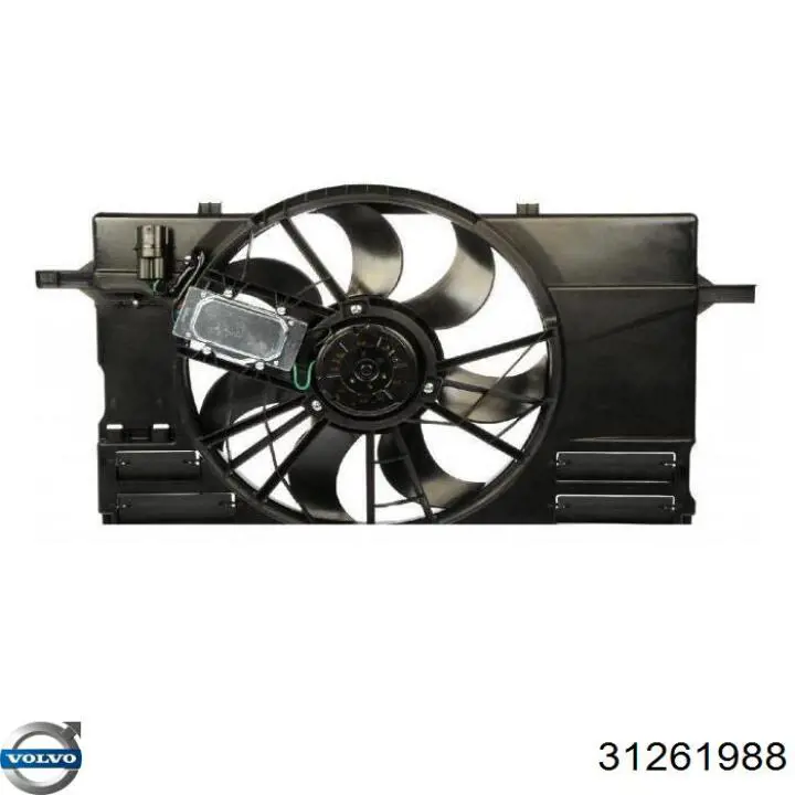 31261988 Volvo Difusor do radiador de esfriamento, montado com motor e roda de aletas