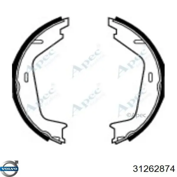 Compre 31262874 Volvo Sapatas do freio de estacionamento