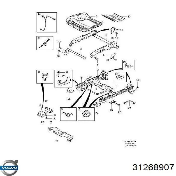Compre 31268907 Volvo Relê de aquecimento do assento