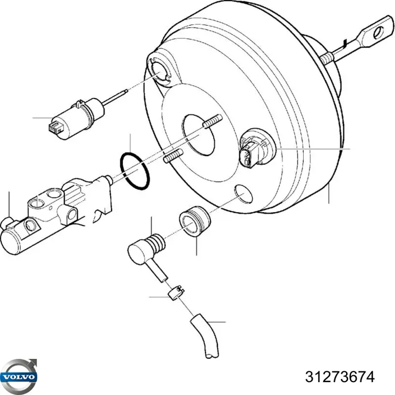 Reforçador dos freios a vácuo Volvo 31273674 preço, a partir de 369,73 USD