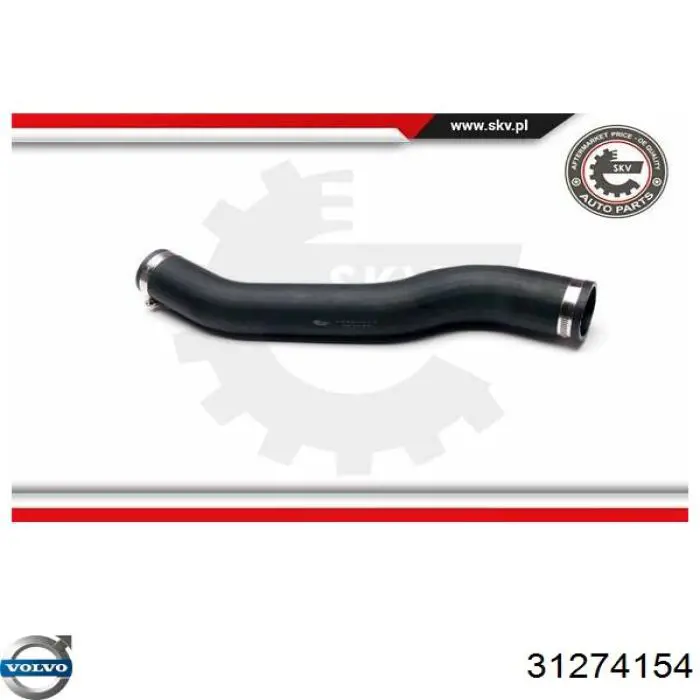 Mangueira (cano derivado) de intercooler Volvo 31274154 preço, a partir de 52,78 USD
