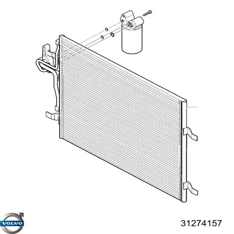 31274157 Volvo Radiador de aparelho de ar condicionado