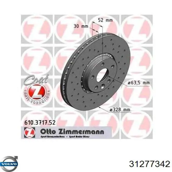 Compre 31277342 Volvo Disco do freio dianteiro