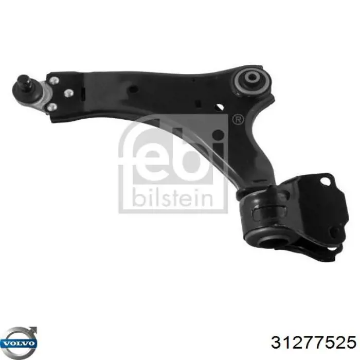 Braço oscilante inferior esquerdo de suspensão dianteira 31277525 Volvo