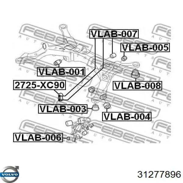 Barra Panhard de suspensão traseira Volvo 31277896 preço, a partir de 37,46 USD