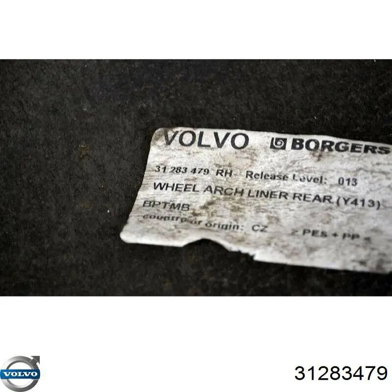 Compre 31283479 Volvo Guarda-barras do pára-lama traseiro direito