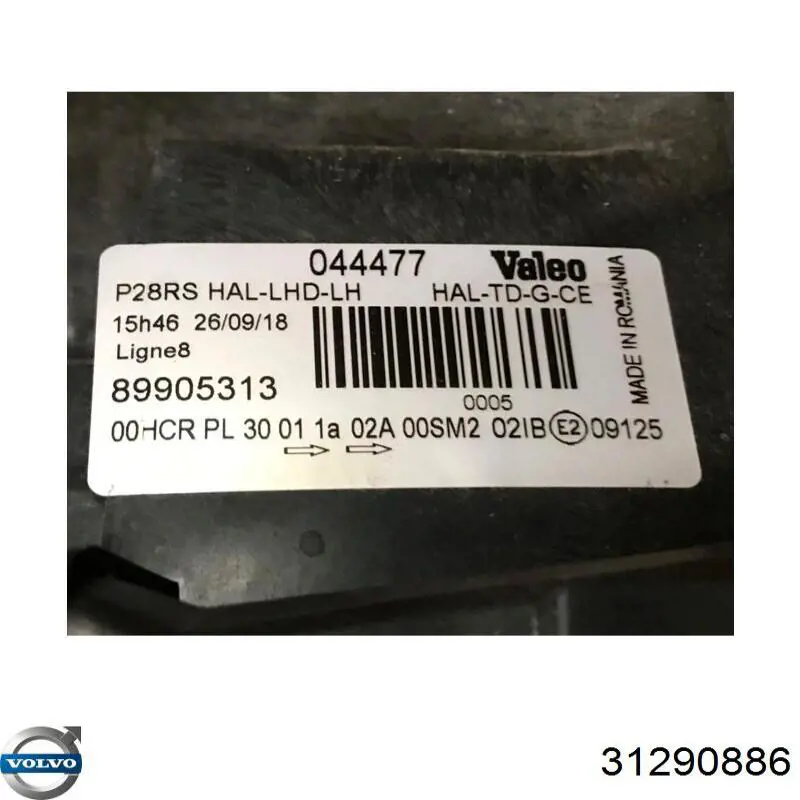 Compre 31290886 Volvo Luz esquerda