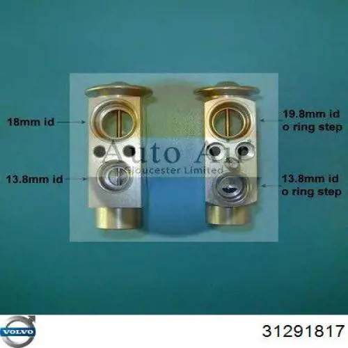 31291817 Volvo Válvula TRV de aparelho de ar condicionado
