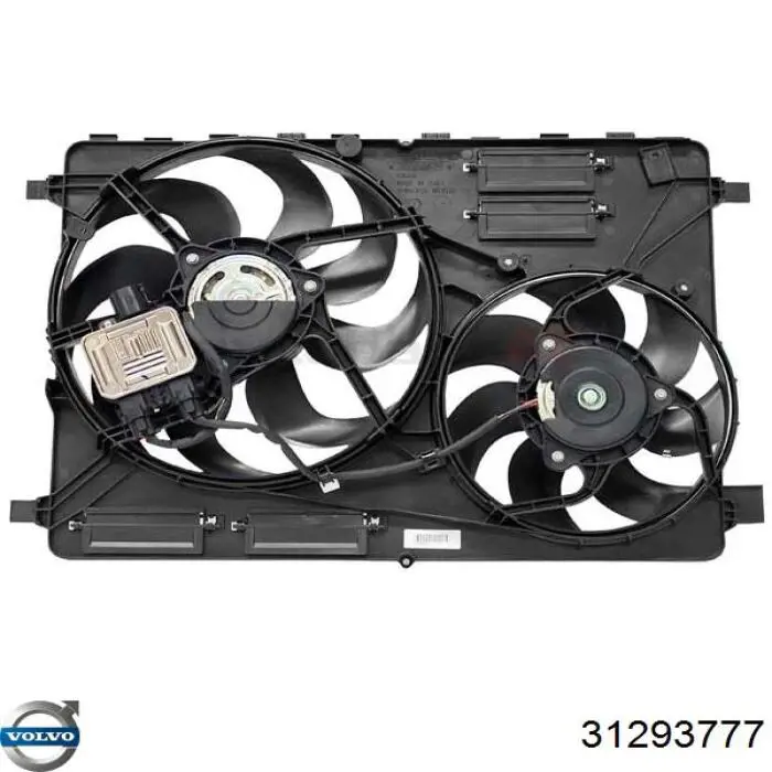 31293777 Volvo Difusor do radiador de esfriamento, montado com motor e roda de aletas