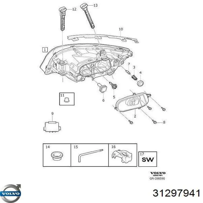 31297941 Volvo Unidade de encendido (xénon)
