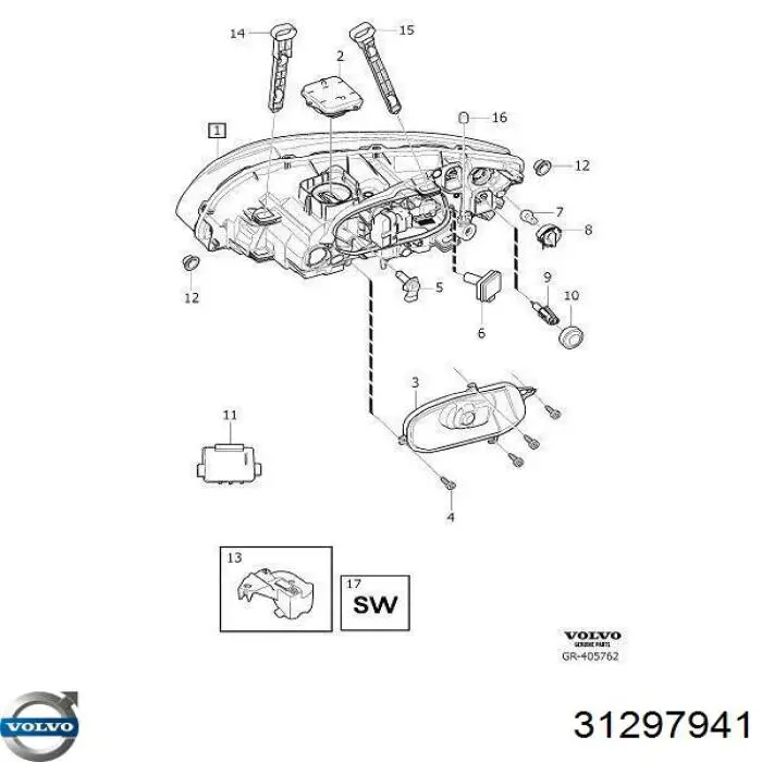 Unidade de encendido (xénon) Volvo 31297941 preço, a partir de 97,27 USD