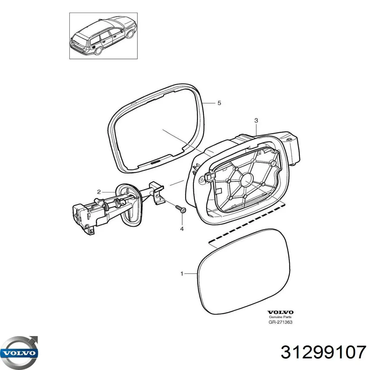 31299107 Volvo Motor acionador de abertura do alcapão de tanque