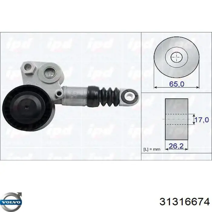 Compre 31316674 Volvo Reguladora de tensão da correia de transmissão