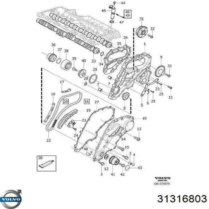Polia do gerador Volvo 31316803 preço, a partir de 53,20 USD
