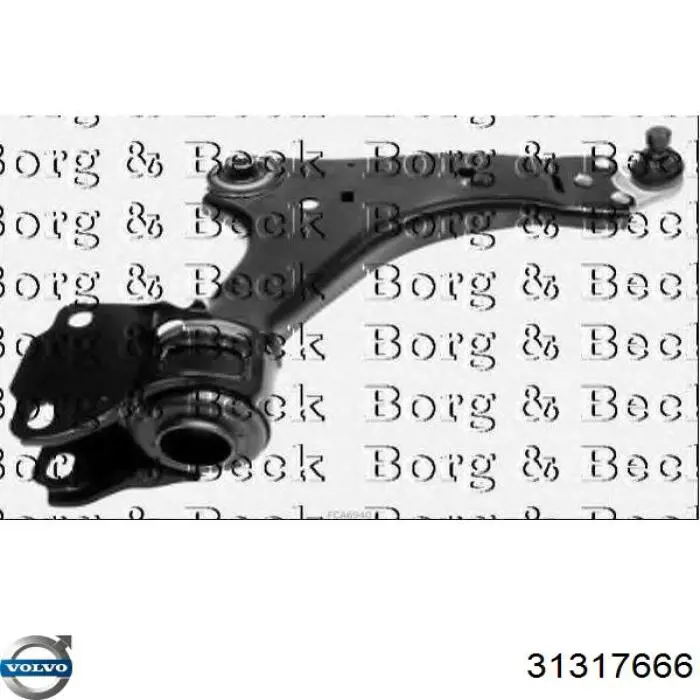 Braço oscilante inferior direito de suspensão dianteira Volvo 31317666 preço, a partir de 114,62 USD
