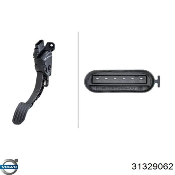 Compre 31329062 Volvo Pedal de gás (de acelerador)