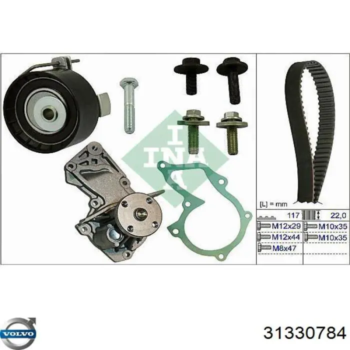 Correia do mecanismo de distribuição de gás, kit Volvo 31330784 preço, a partir de 93,09 USD