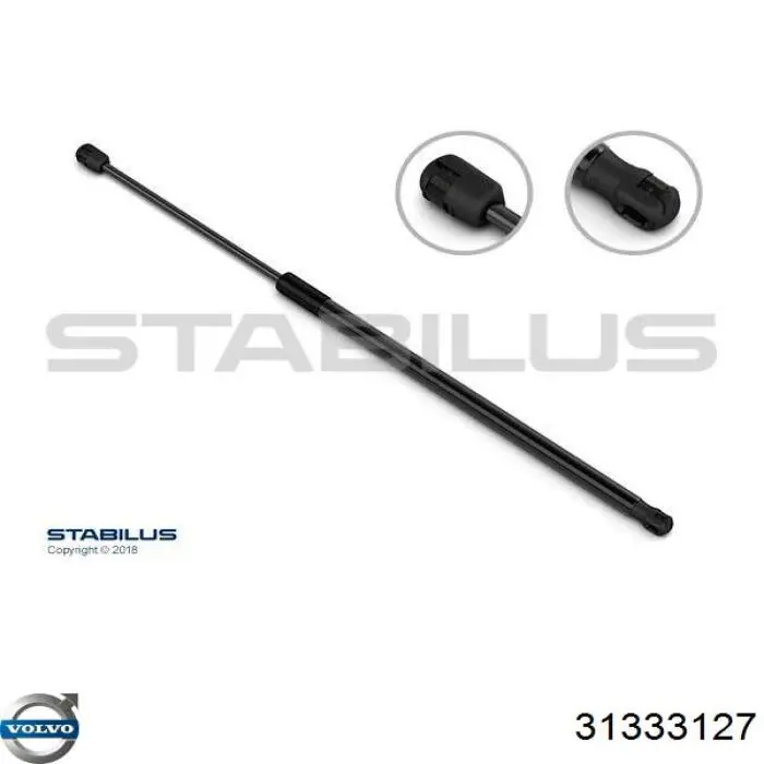 Amortecedor de tampa de porta-malas (de 3ª/5ª porta traseira) Volvo 31333127 preço, a partir de 22,68 USD