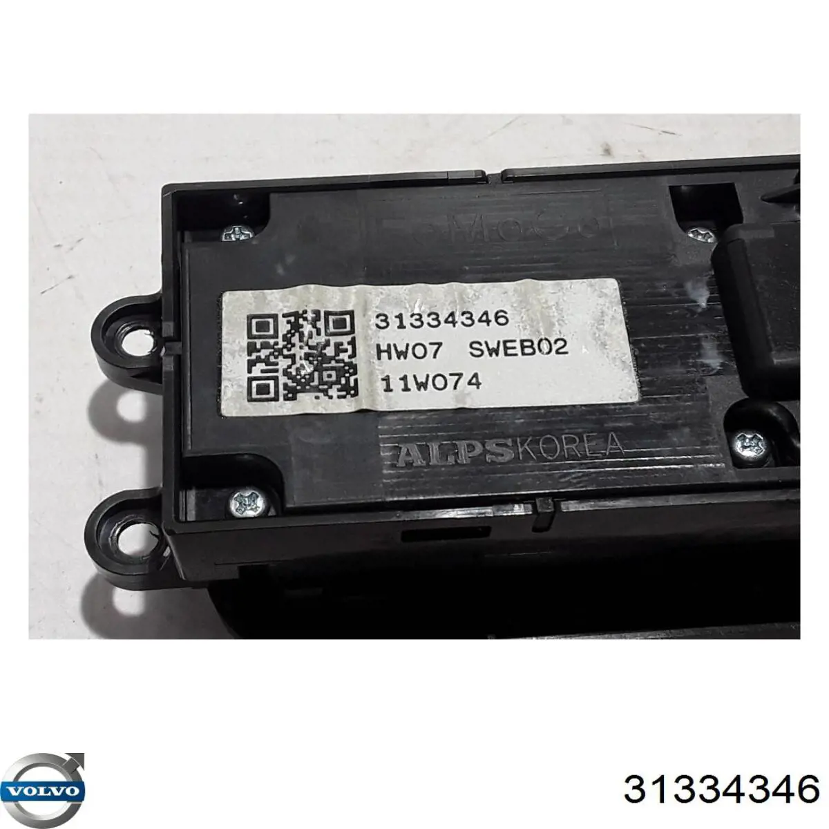 31334346 Volvo Unidade de botões dianteira esquerda de controlo de elevador de vidro