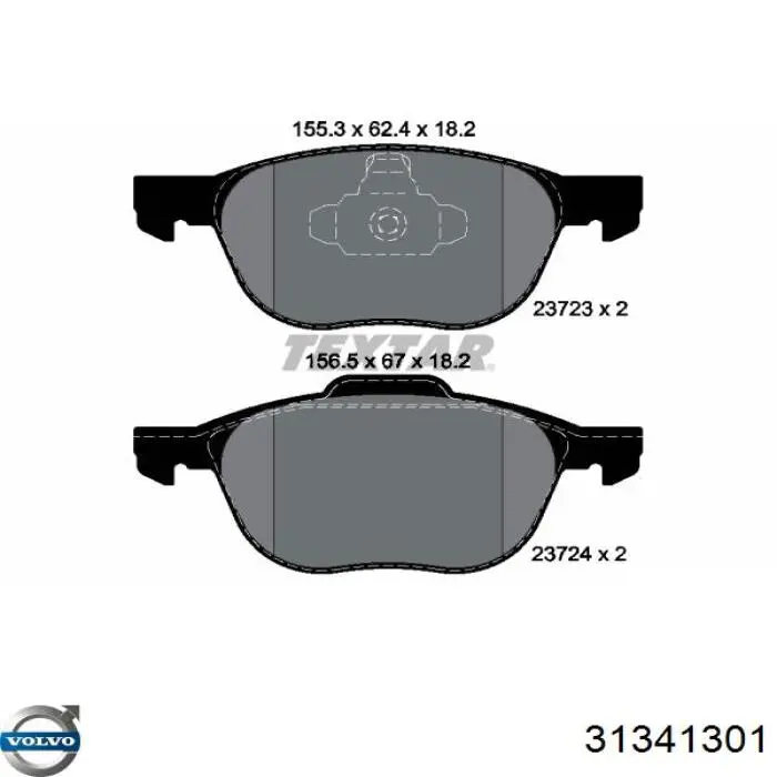 Sapatas do freio dianteiras de disco Volvo 31341301 preço, a partir de 28,94 USD