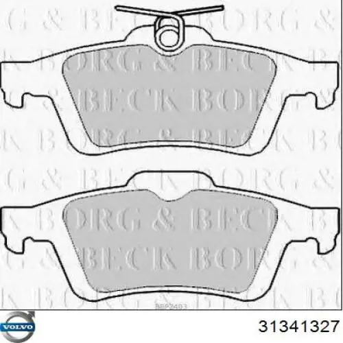 Compre 31341327 Volvo Sapatas do freio traseiras de disco