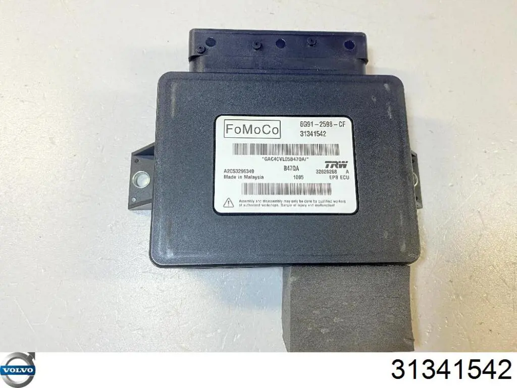 Compre 31341542 Volvo Unidade de controlo (módulo) do freio de estacionamento eletromecânico
