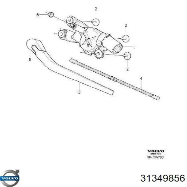 Braço de limpa-pára-brisas de vidro traseiro Volvo 31349856 preço, a partir de 17,93 USD