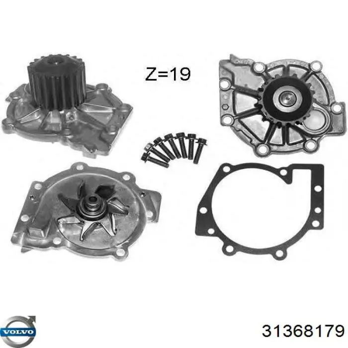 31368179 Volvo Bomba de água (bomba) de esfriamento