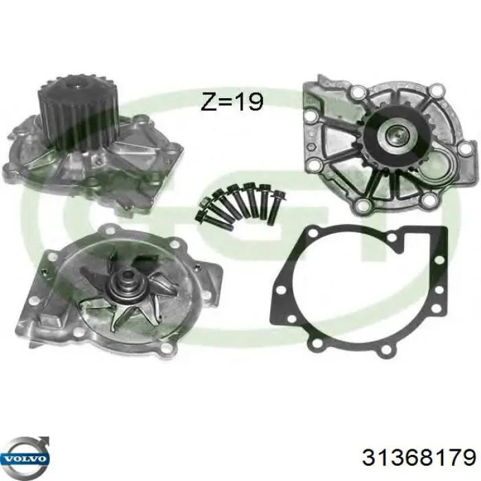 Compre 31368179 Volvo Bomba de água (bomba) de esfriamento