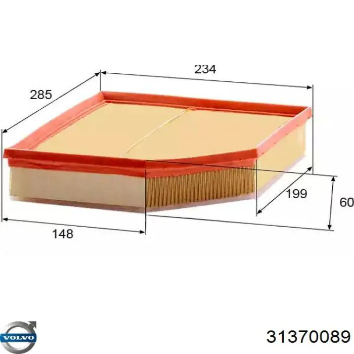 31370089 Volvo Filtro de ar