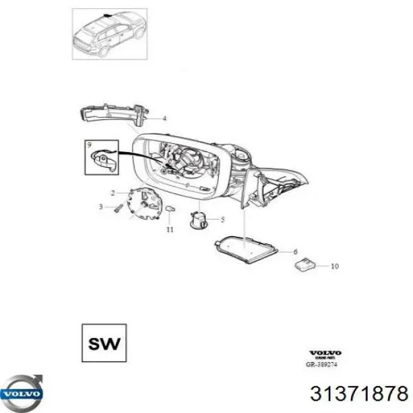 Compre 33800583 TYC Pisca-pisca de espelho esquerdo