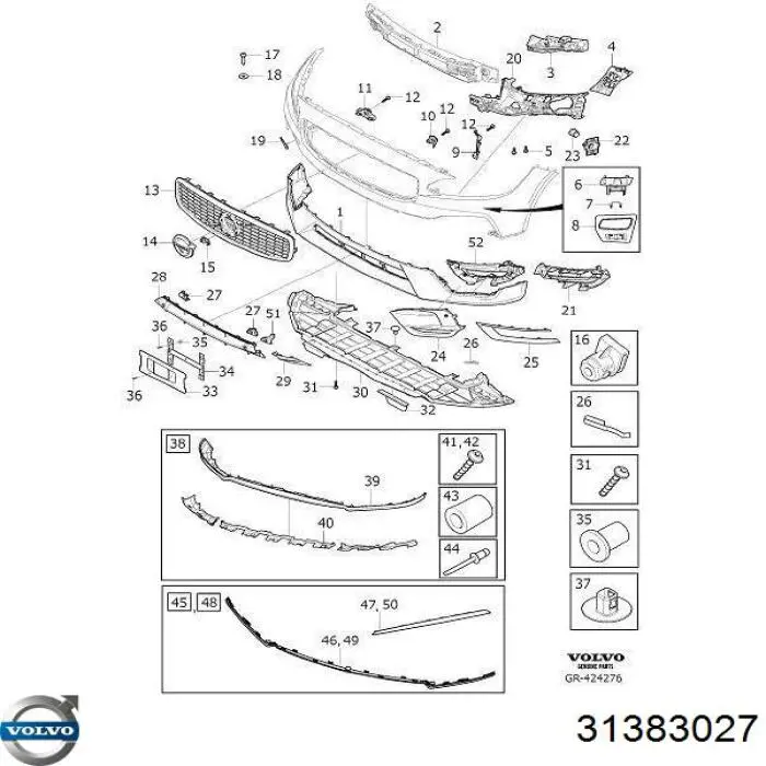 31383027 Volvo Mola de parafuso de fixação de tubo coletor